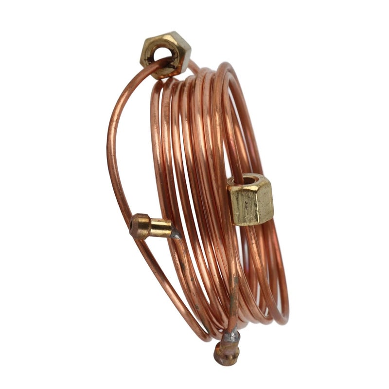 Mechanical Oil Pressure Gauge Kit 72in Copper Tubing with Fittings for Car Truck Tractor - Image 5